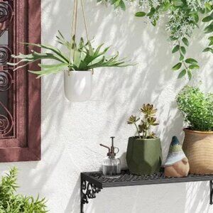 New Threshold faux hanging staghorn fern